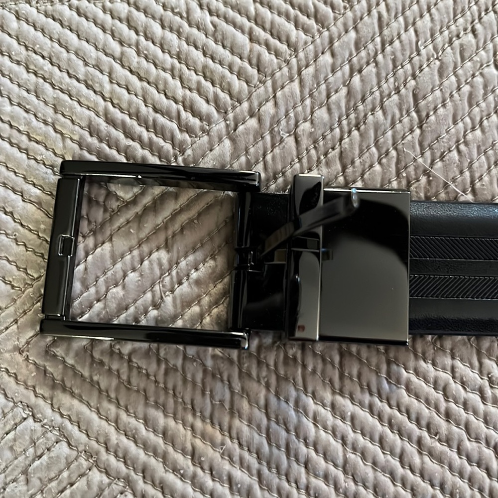 Black leather belt